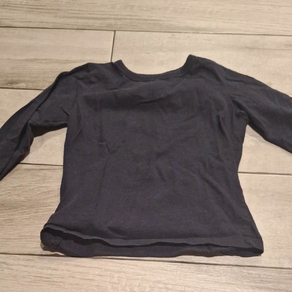 🍋🟩 Classic Black Long Sleeve Toddler Shirt🐠